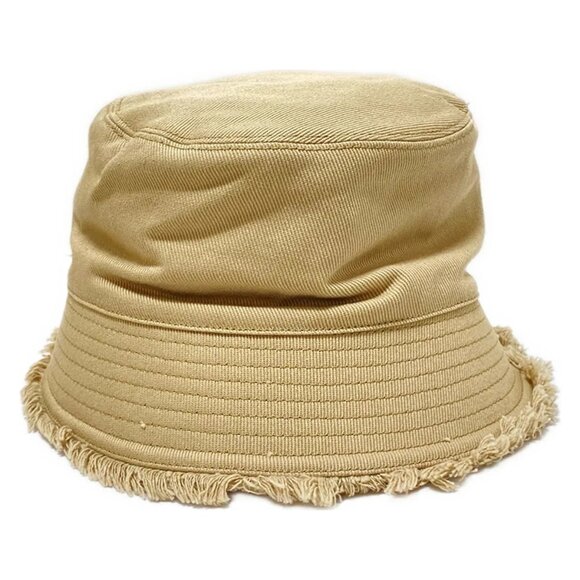 PRADA Bucket Gray Beige Cotton Hat 367-090225 - Picture 4 of 10